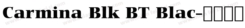 Carmina Blk BT Blac字体转换